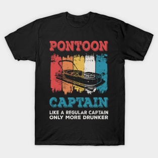 Pontoon Captain vintage style gift T-Shirt